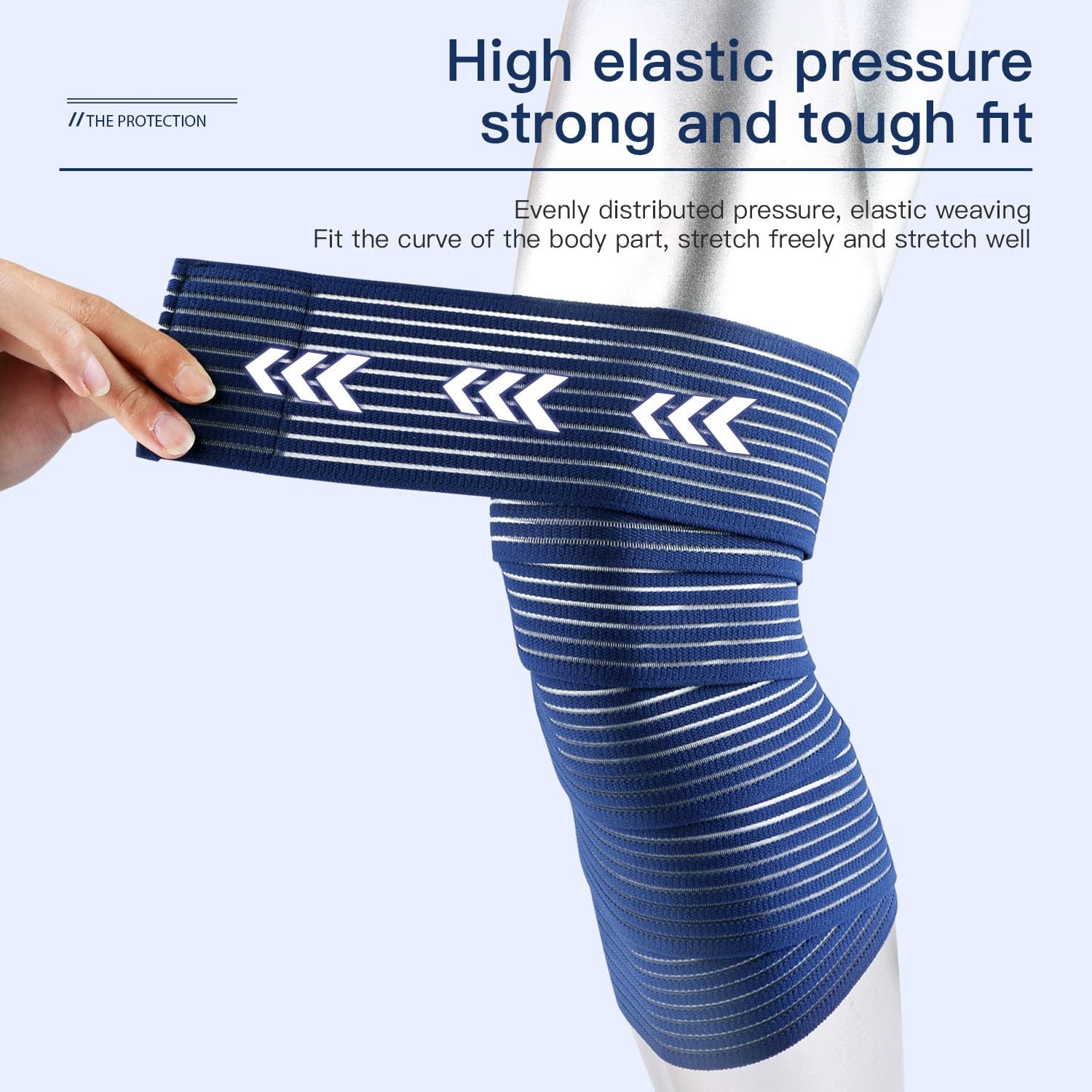 SUJAYU 2 Pack Elastic Knee Wraps for Pain Relief, One Size, Beige