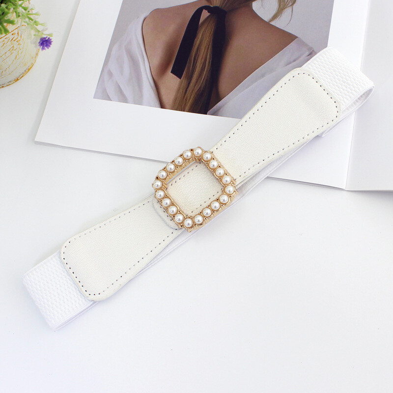 Fashion Elastic Waistband Wide Waist Stretch Belt For Women Dress Coat B~;z