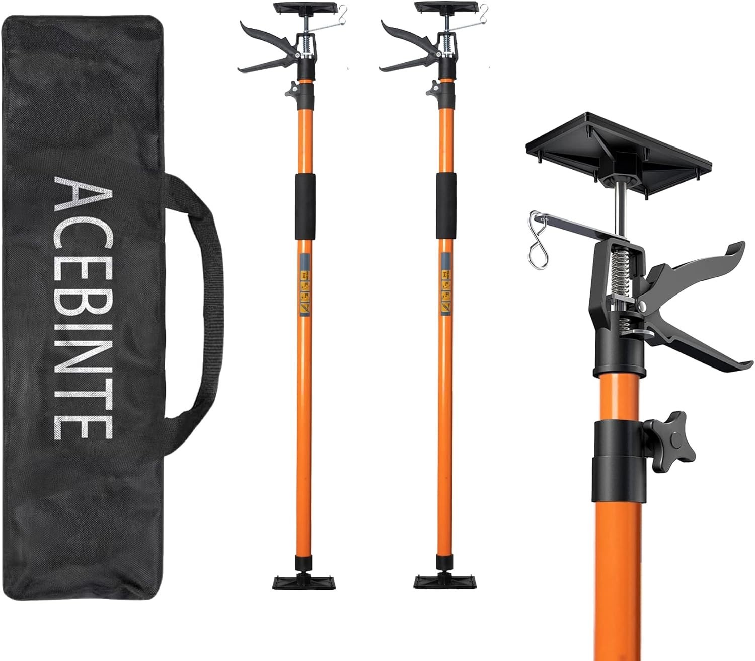 2PK Support Pole,Steel Telescopic Adjustable 3rd Hand Support System,Support Rod