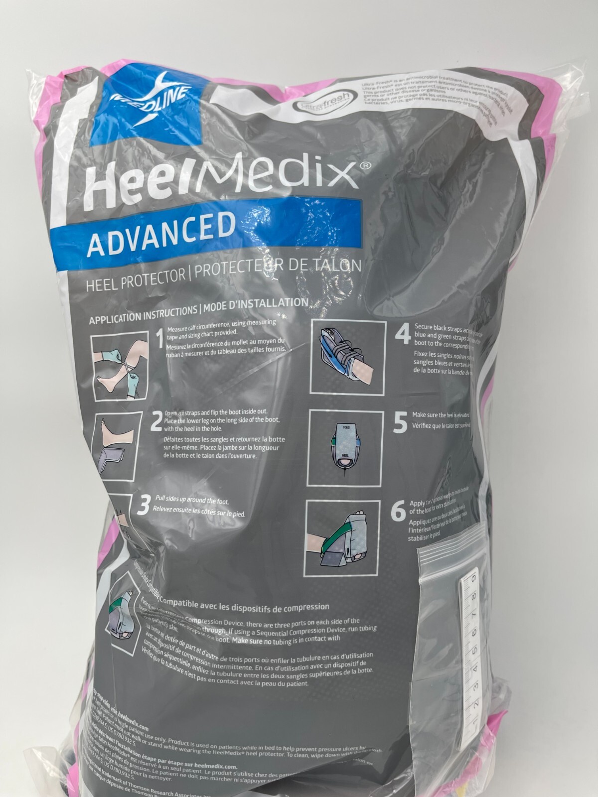 Medline HEELMEDIX Heel Protector with Adjustable Hook-and-Loop Closure MDT823330