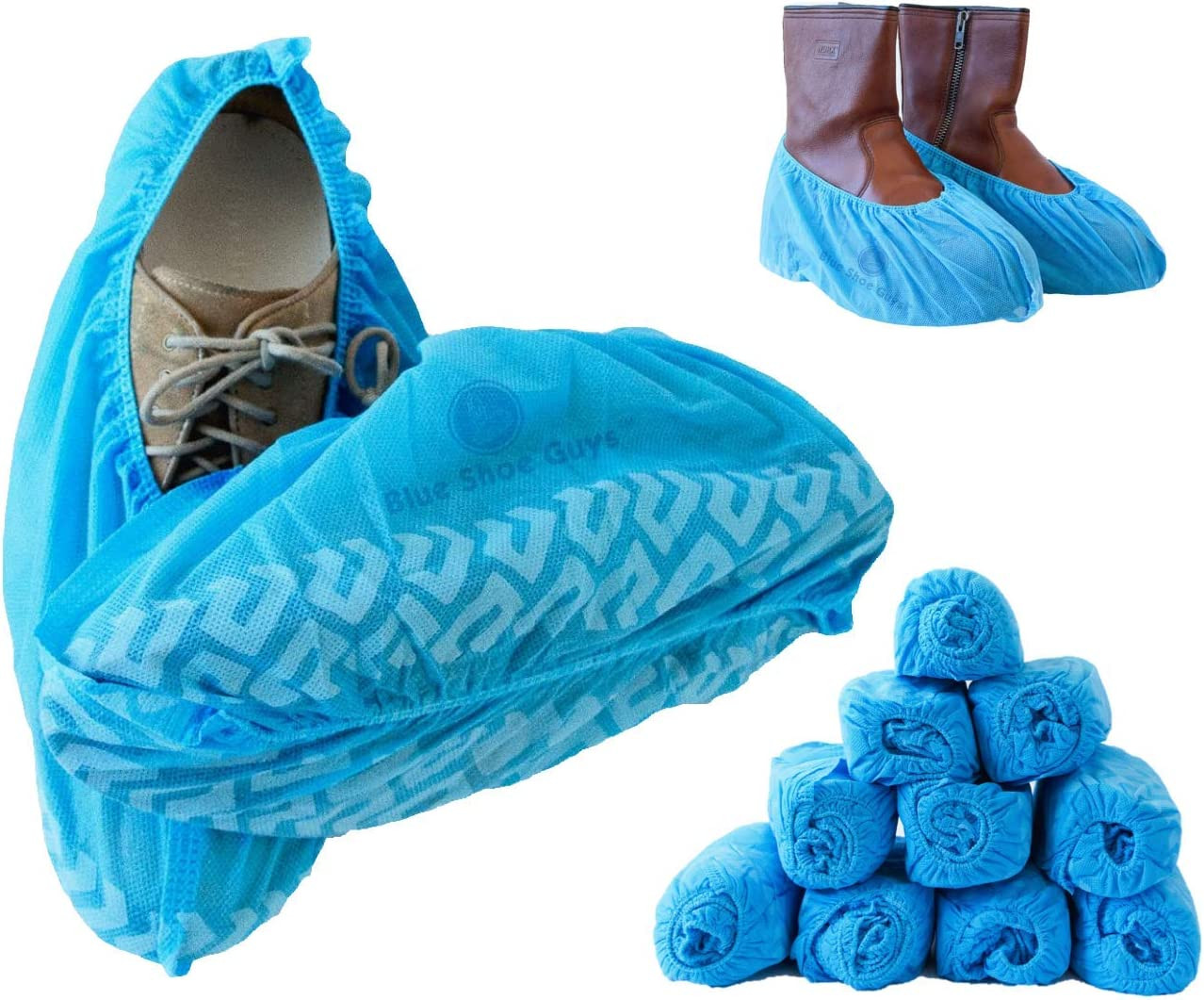 Premium Disposable Boot & Shoe Covers Booties | 100 Pack | Durable, Non-Slip,…