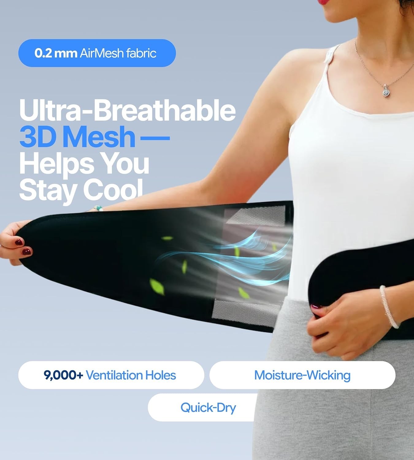 Breathable Supportive Back Brace for Lower Back Pain Relief – Men & Women, Small