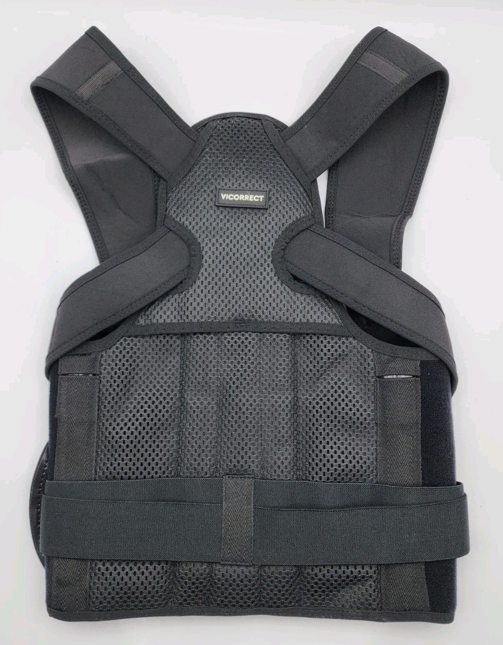 Vicorrect Unisex Small Black Adjustable Posture Corrector And Back Brace Belt