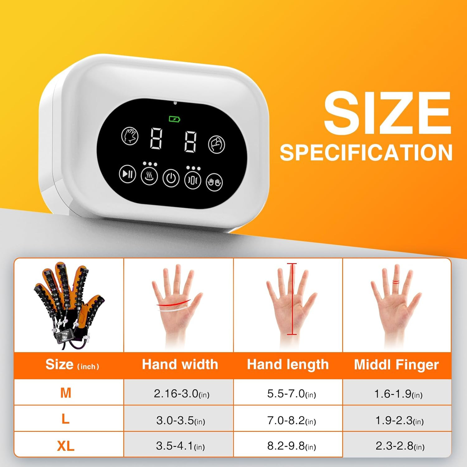 Hand Rehabilitation Equipment, Therapy Gloves for Stroke Hand Recovery Device, R