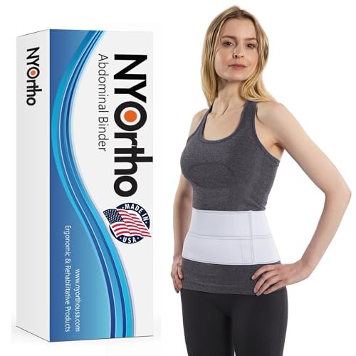 Post Surgery Abdominal Binder (Fits 45-60 Inch (Pack of 1) 2 Panel – 6″ High