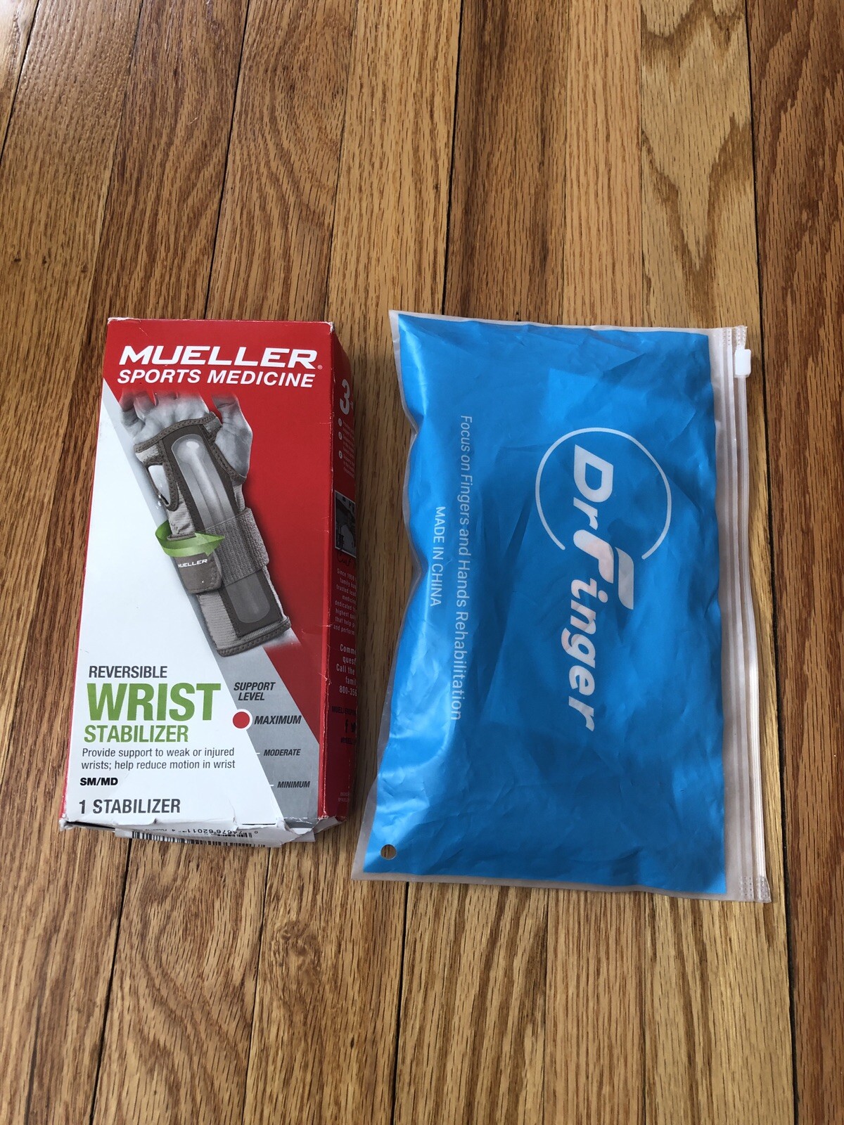 Mueller Wrist Stabilizer & Dr Finger Thumb Brace Adult Small/Medium New