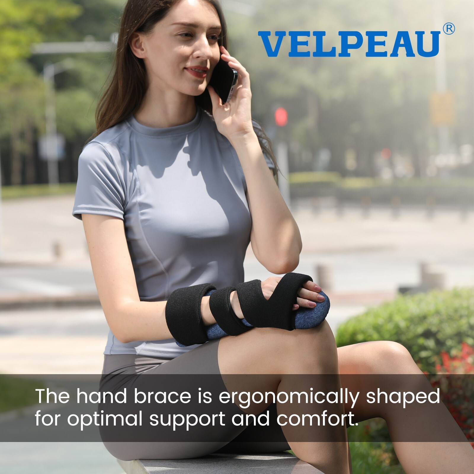 VELPEAU Resting Hand Splint Stroke Hand Splint for Carpal Tunnel Men and Women