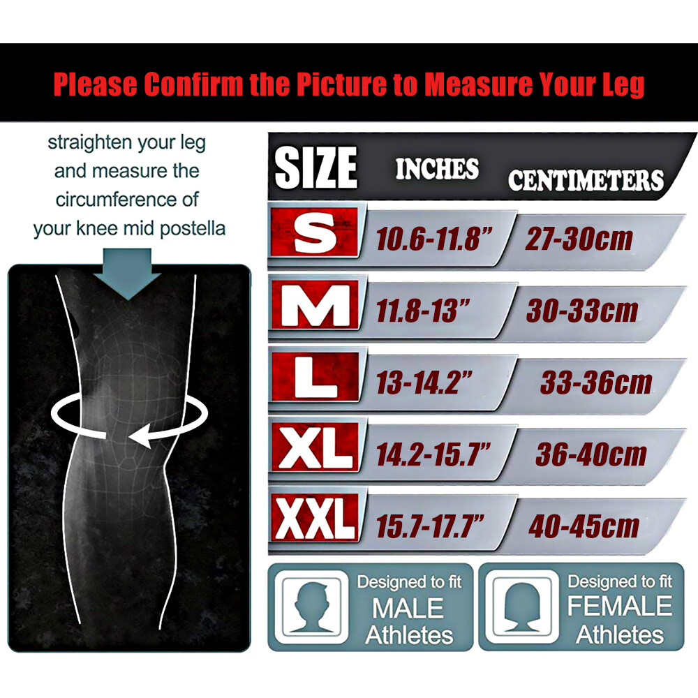 Women Men Teens 7mm Neoprene Sports Kneepads Compression Weightlifting