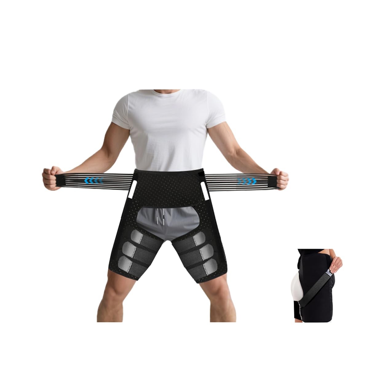 Leg Sleeve Thigh Compression Sleeve Hip & Groin Wrap for Support hip brace Ha…