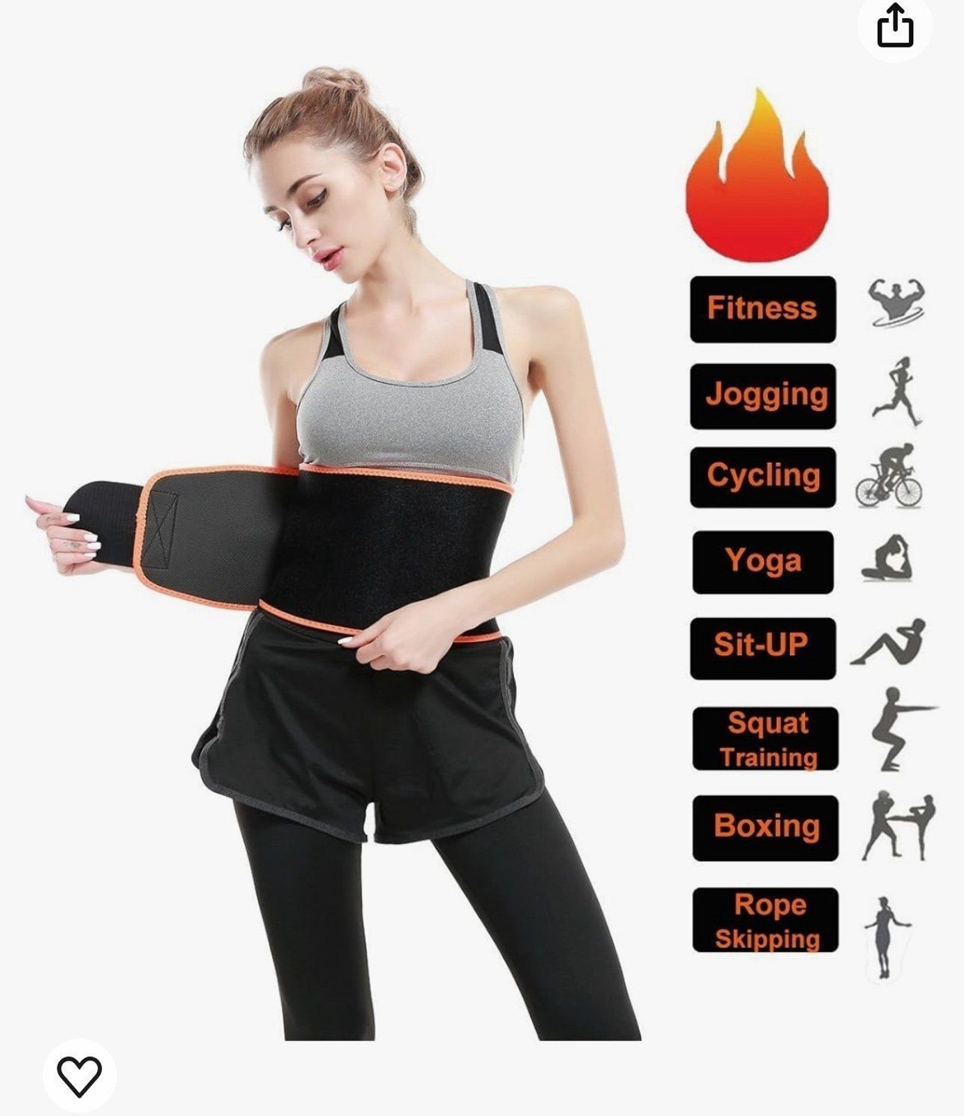 Women /Men Sweat belt waist trainer band New