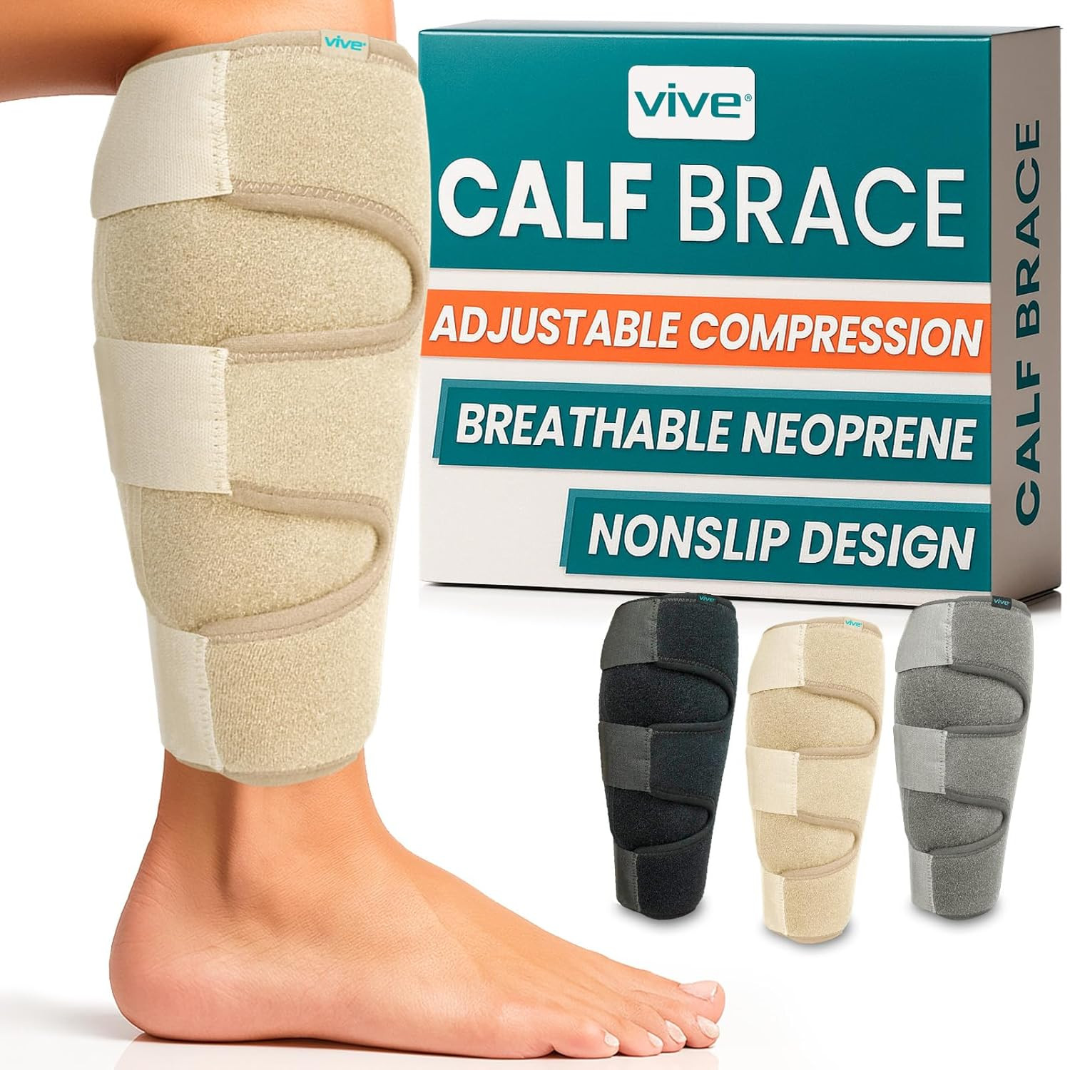 Adjustable Calf Brace for Shin Splints – Compression Sleeve for Pain Relief