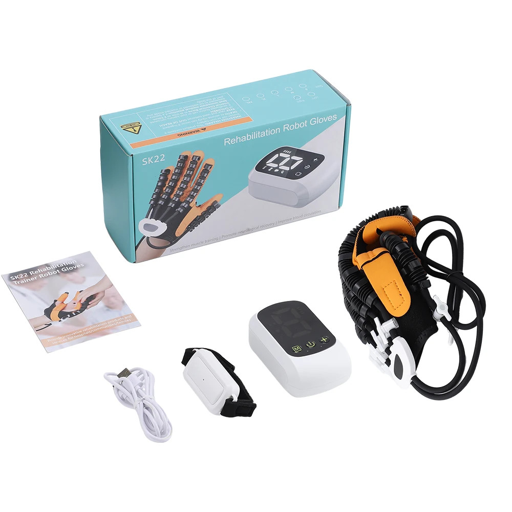 Left+Right Hand Function Rehabilitation Robot Gloves for Finger Stroke Recovery