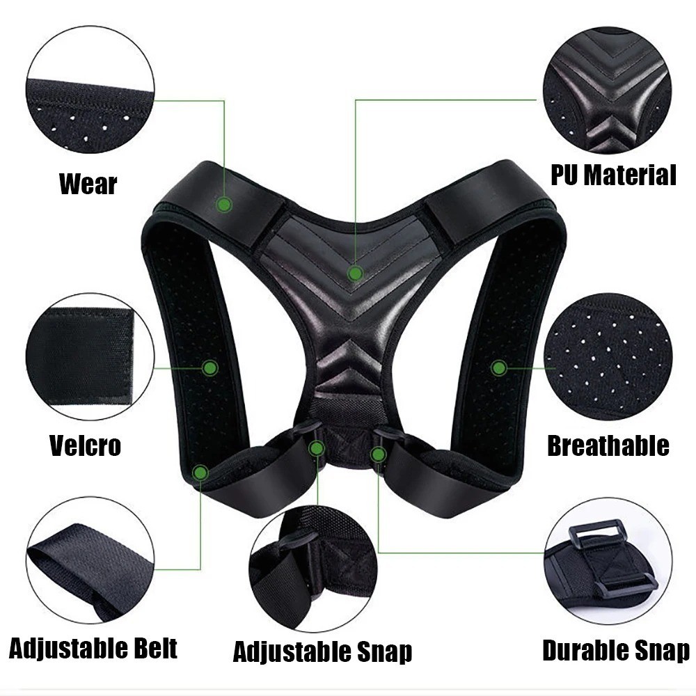 True Fit Posture Corrector Belt Adjustable Back Brace Straightener For Men Women