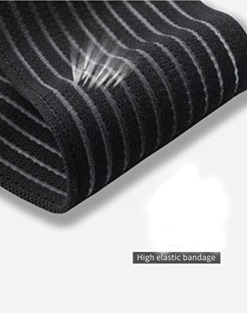 Thigh Support Compression Bandage Sleeve for Women and Men, Lower Leg Black