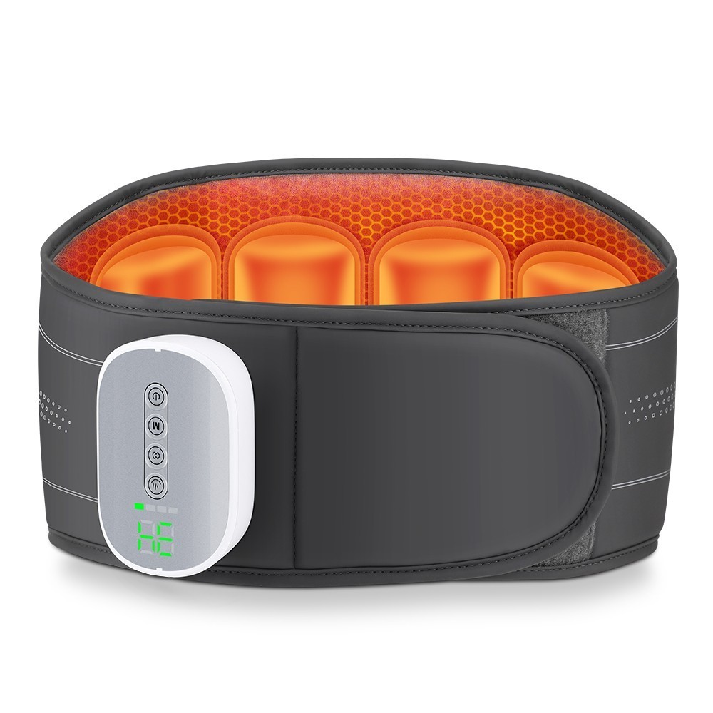 Portable 4-Level Heated Lumbar Massage & Decompression Belt for Relieve Fatigue