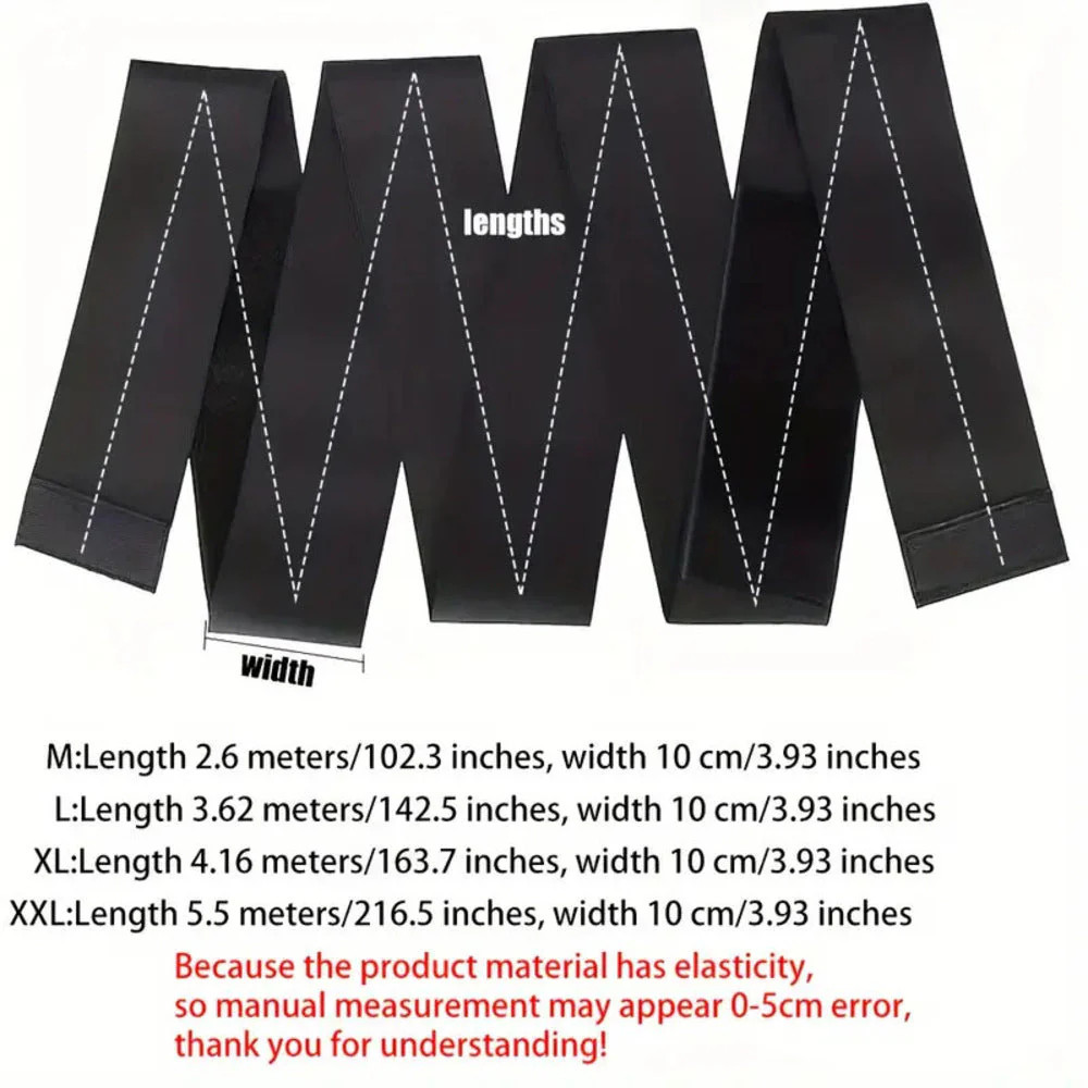 Wrapped Elastic Detachable Body Slimming Tummy Control Belt, 1PCS for (Black)