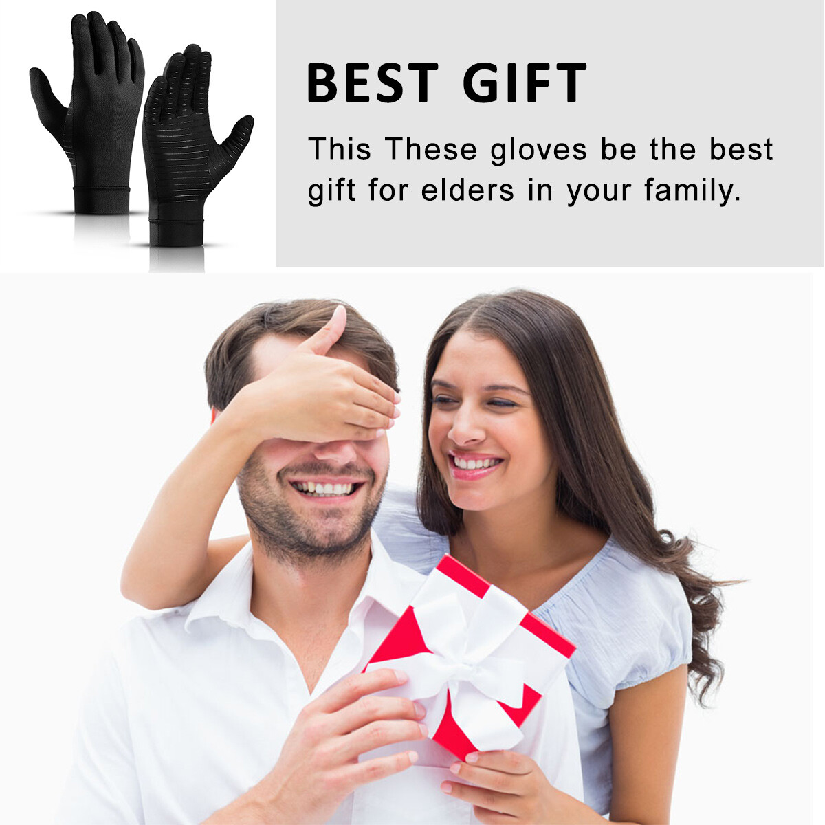 Arthritis Compression Gloves Copper Therapy Gloves Relieve Joint Disease, S-XL