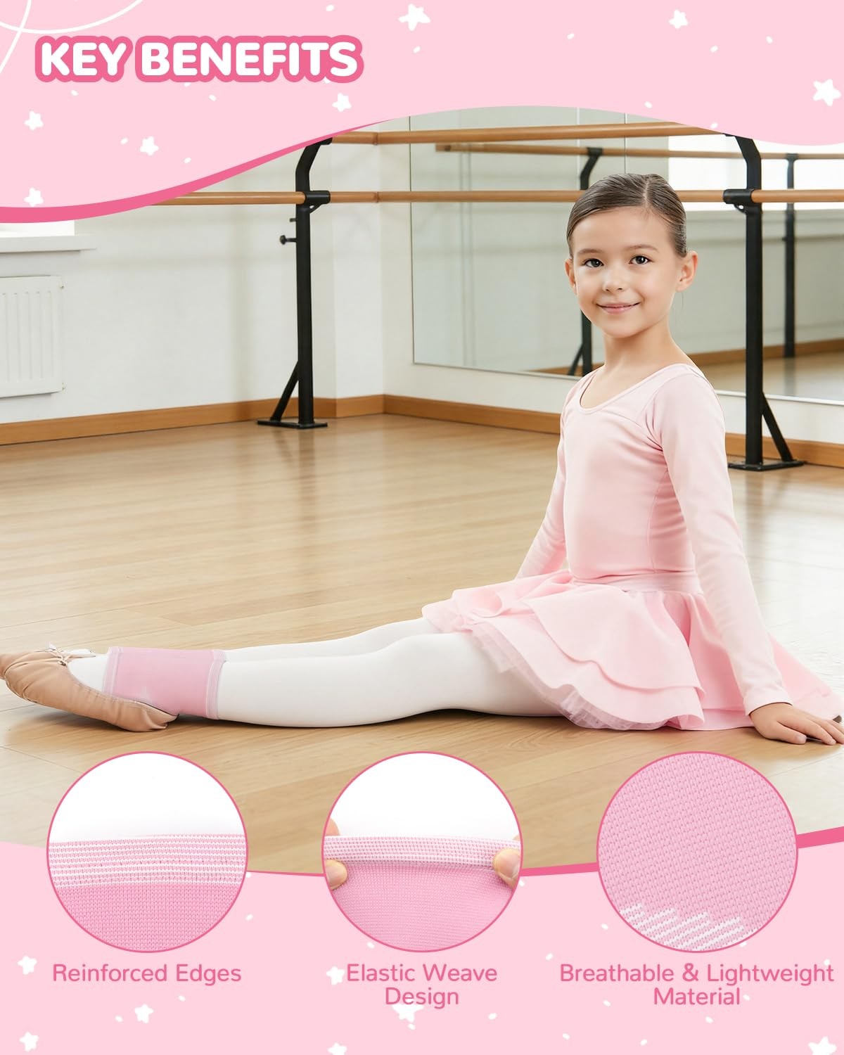 6 PCS Kids Ankle Brace Set Support Wraps Knitted Sleeve Sprains Small Size