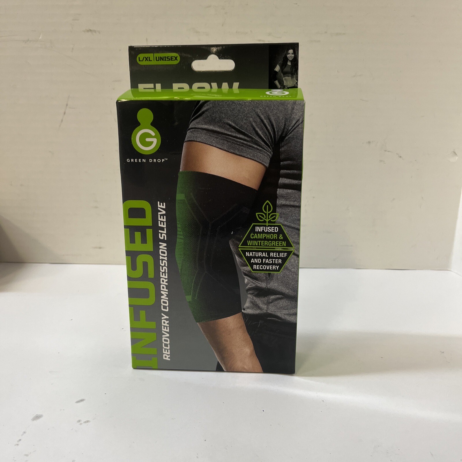 Green Drop LargeX-Large Pull-On Sleeve Elbow Support Single Patient Use