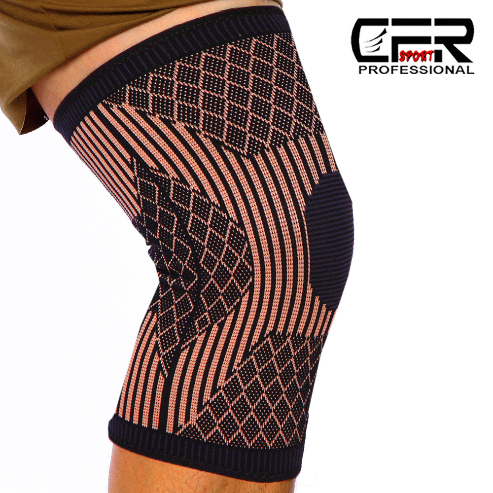 Knee Sleeves Copper Compression Brace Support Sport Arthritis Joint Injury Pain