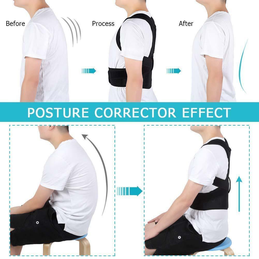 Lower Back Brace Posture Corrector Shoulder Support Waist Belt for Men Women