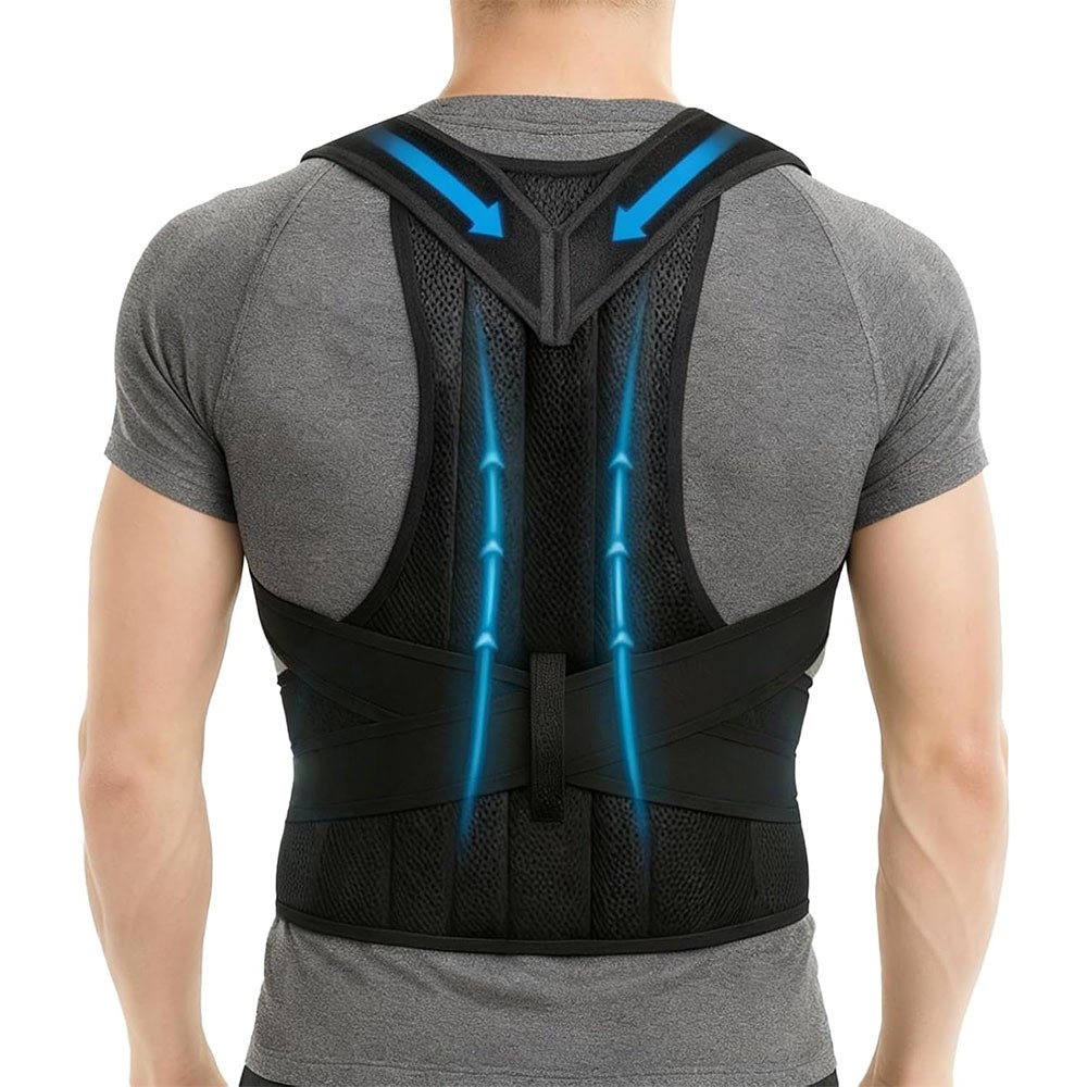 HIGH QUALITY NEOPRENE POSTURE CORRECTOR BAD BACK LUMBAR SHOULDER SUPPORT BRACE
