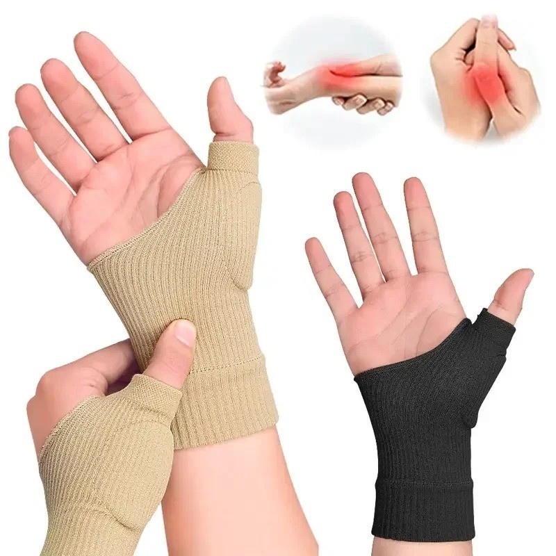 Thumb Wrist Compression Brace with Gel Pad Arthritis Support Gloves 1 Pair