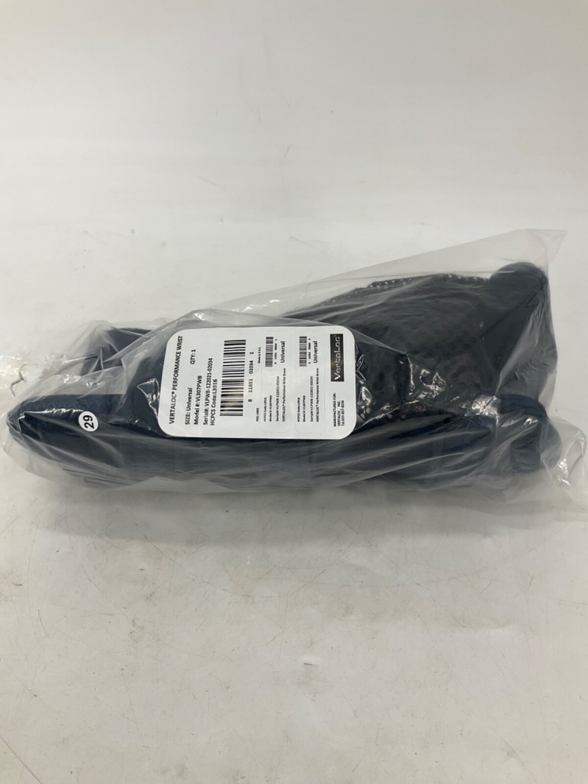 NEW VertaLoc Performance Wrist Brace L3916 Universal Black