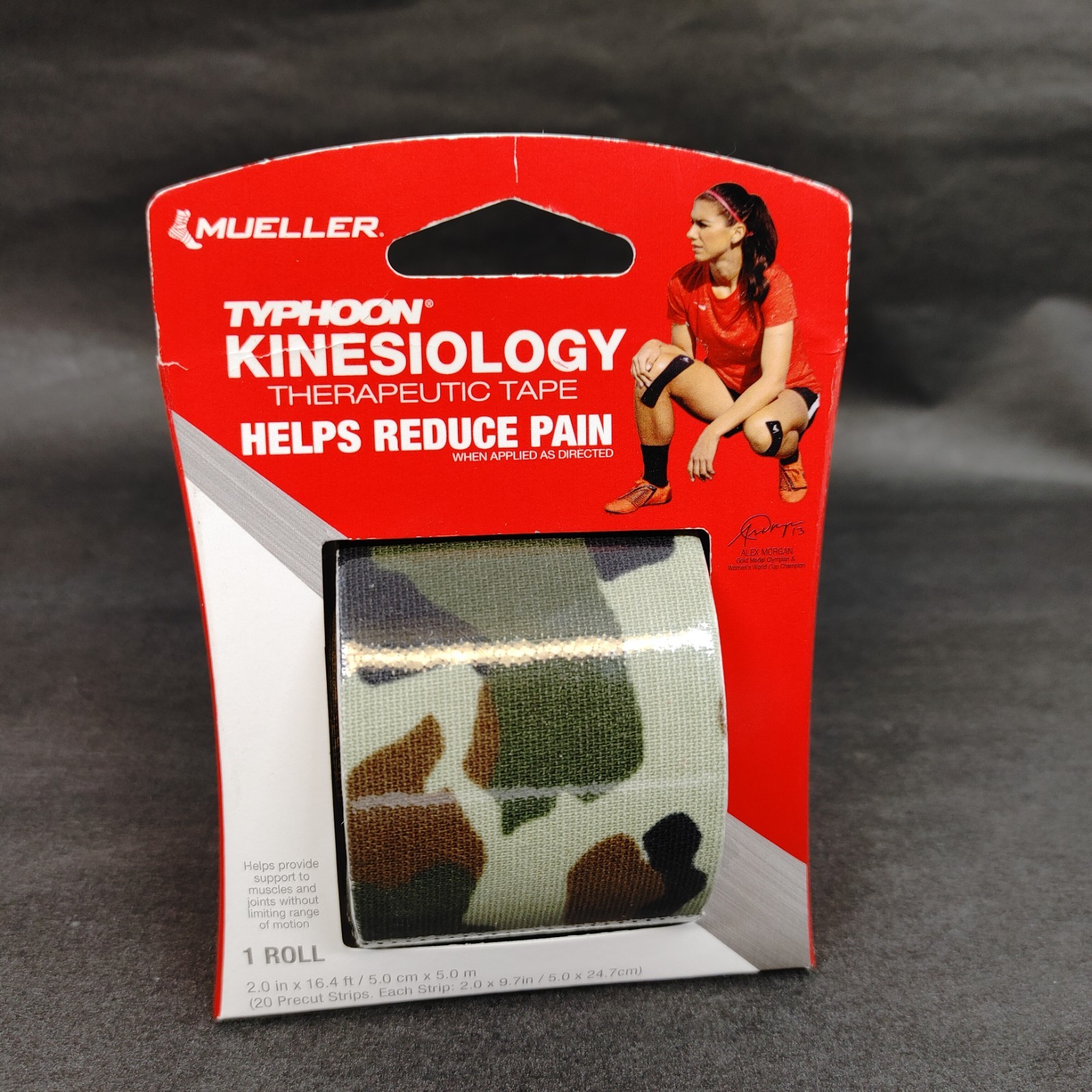 Mueller Typhoon Kinesiology Therapeutic Tape Camo 1 Roll 2 in x 16.4 ft