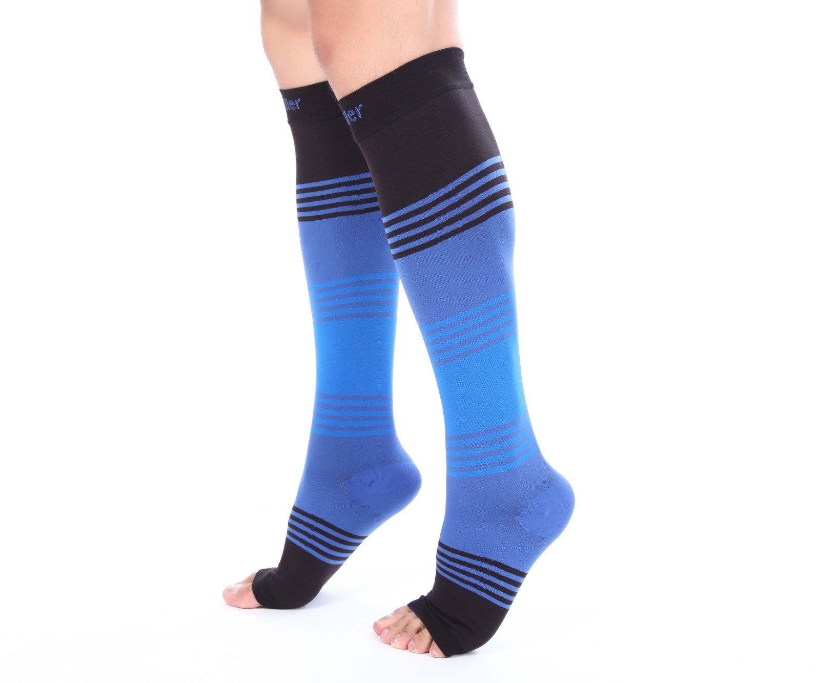 DOC MILLER OPEN TOE SOCKS COMPRESSION STOCKINGS 20-30MMHG RELIEVE VARICOSE PAIN