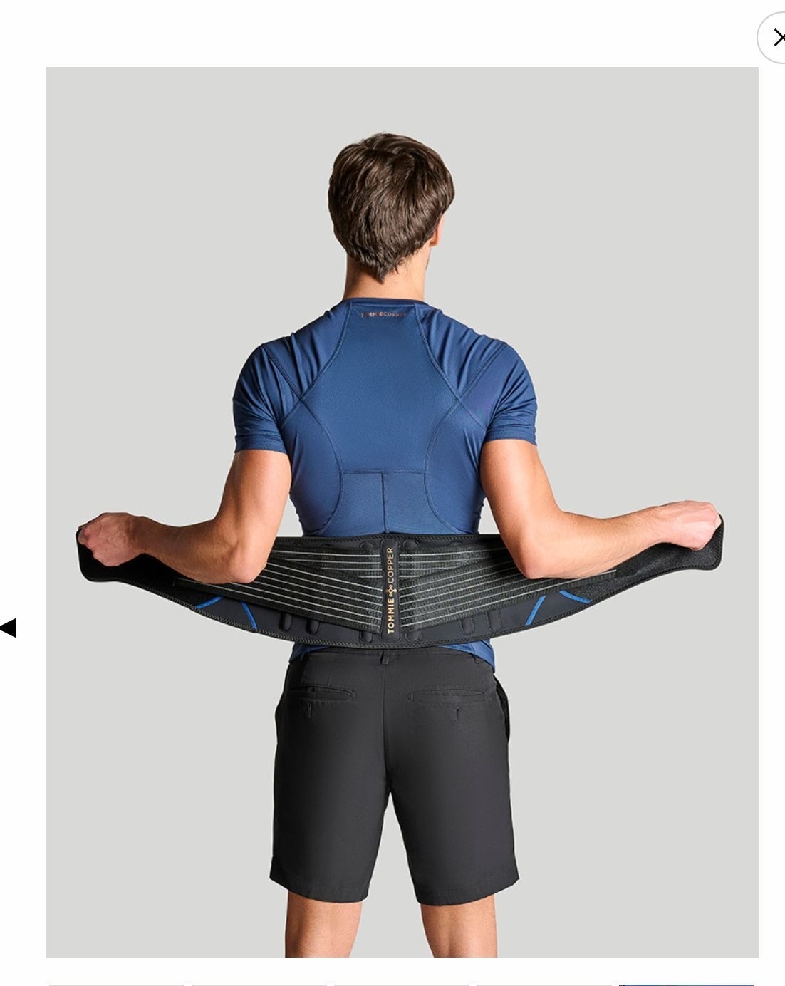 Tommie Copper Adjustable IR Back Brace 2XL/3XL Black Compression Support Unisex