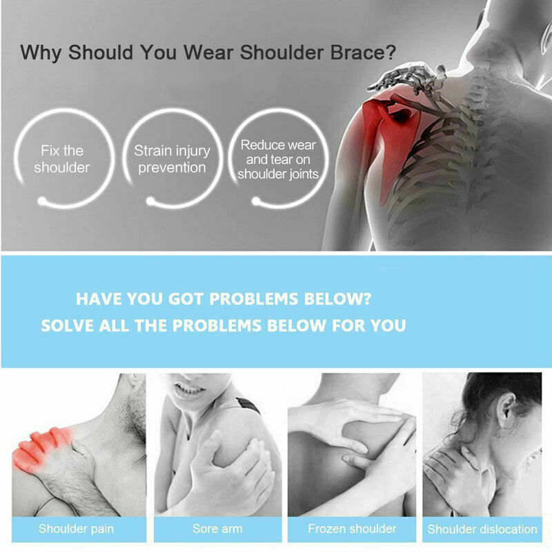 US Shoulder Brace Compression Sleeve Support Torn Rotator Cuff Joint Pain Relief