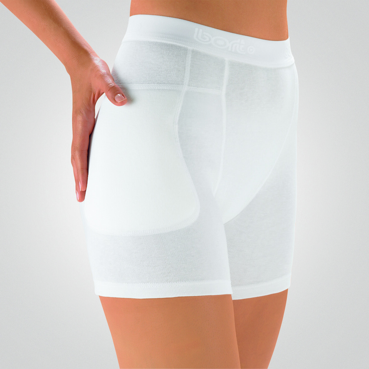 BORT 201100 Stabilo Hip Protector Set, 1 Shorts & 2 Hip Pads- Fall Protection