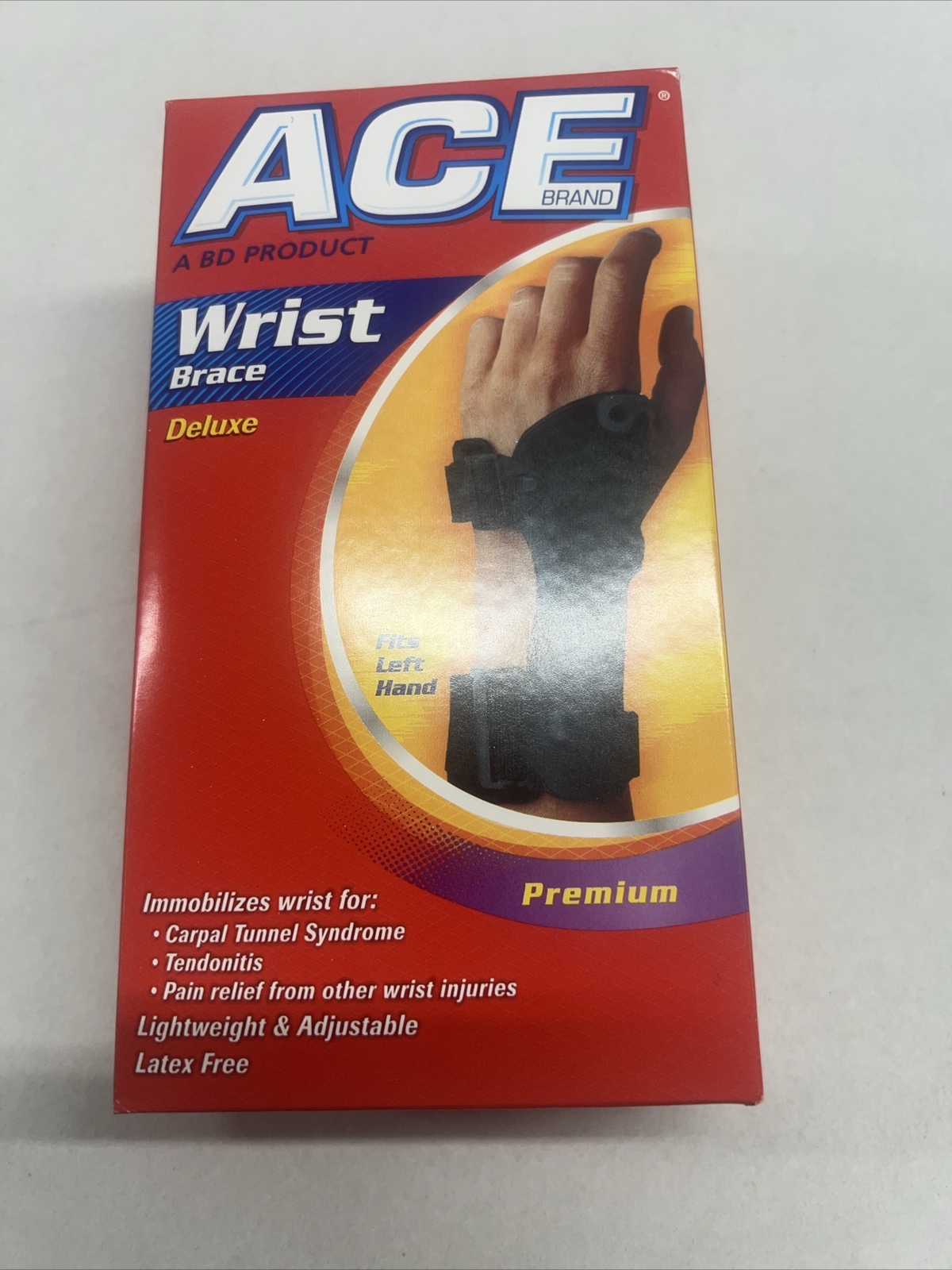 *2 Pack NEW IN BOX* Ace Wrist Brace Deluxe, Left Hand-LG/XL 207257