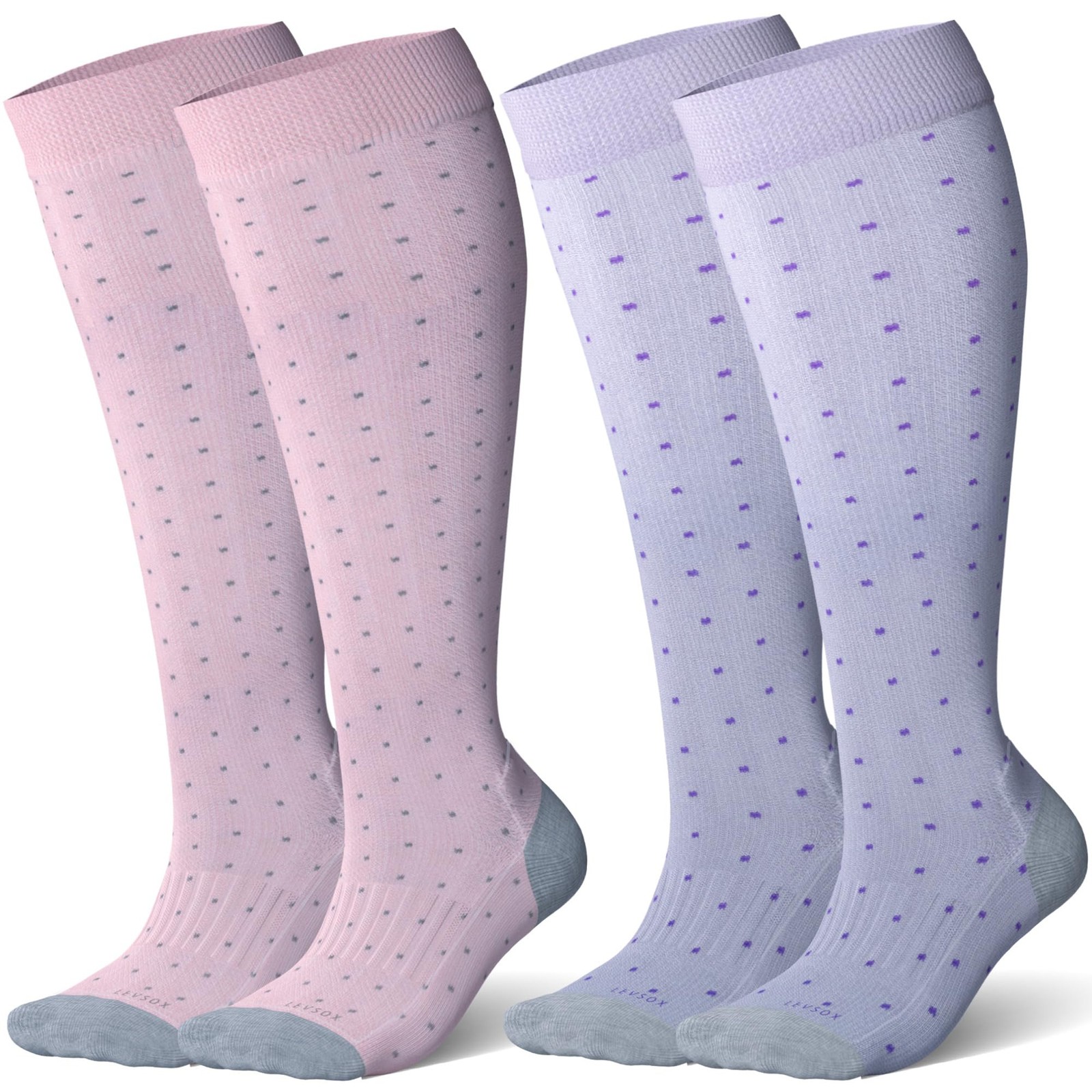 Wide Calf Compression Socks 15-20mmHg Cushioned Bamboo Viscose Socks