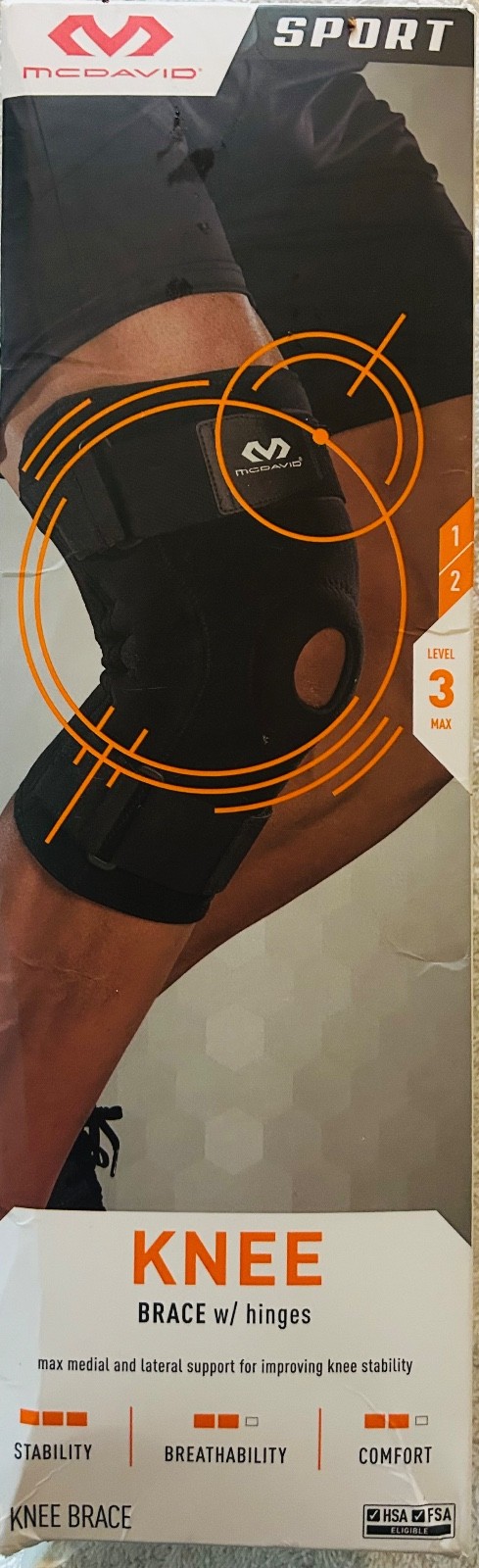 Black McDavid Sport Knee Brace with Hinges – S/M