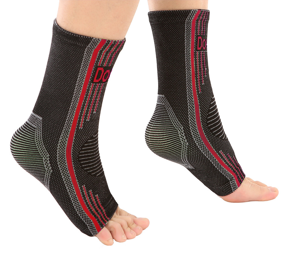 Doc Miller Ankle Sock Compression Brace Sleeve Plantar Fasciitis Tendonitis Spur