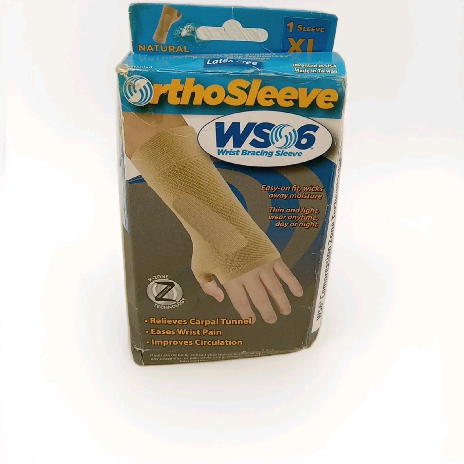 OrthoSleeve Compression Wrist Sleeve / Size XL / Color Natural OB. 78