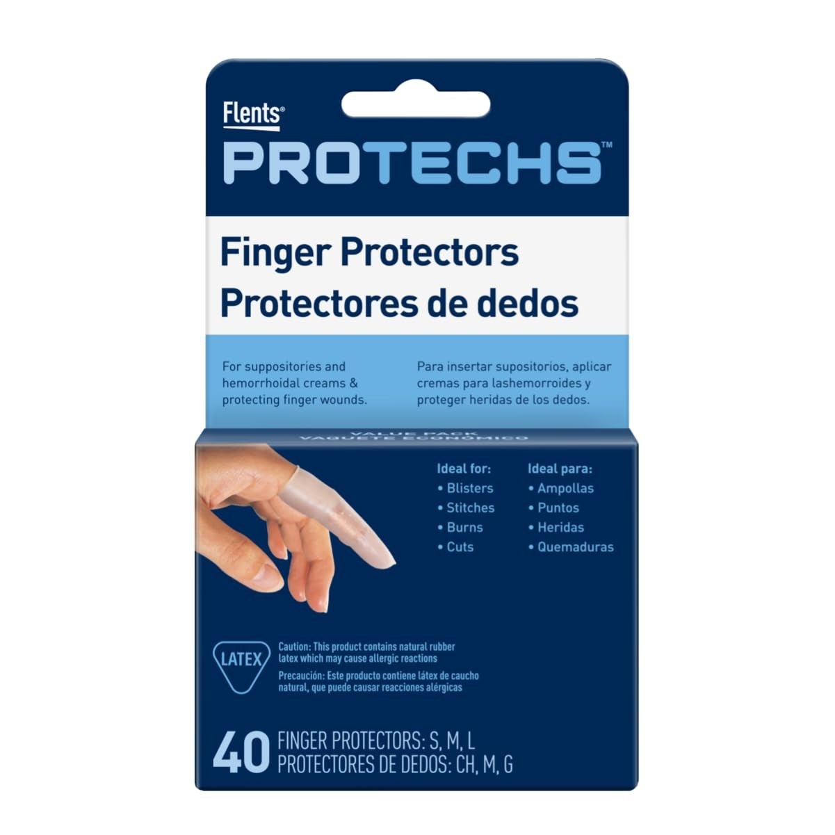 Compact Protechs Finger & Toe Covers – Protects Against Blisters and More, S/M/L