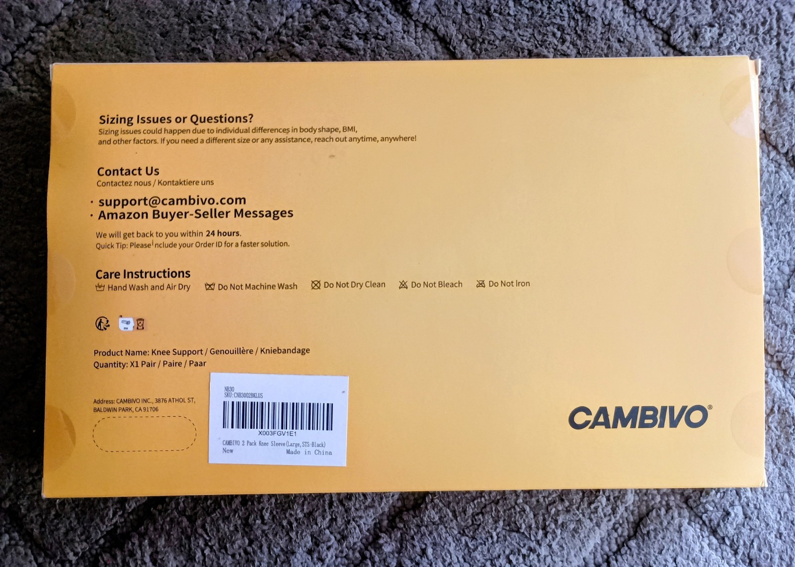 CAMBIVO Knee Braces 2-Pack Unisex Patella Support Strap (SEE DESCRIPTION!!)