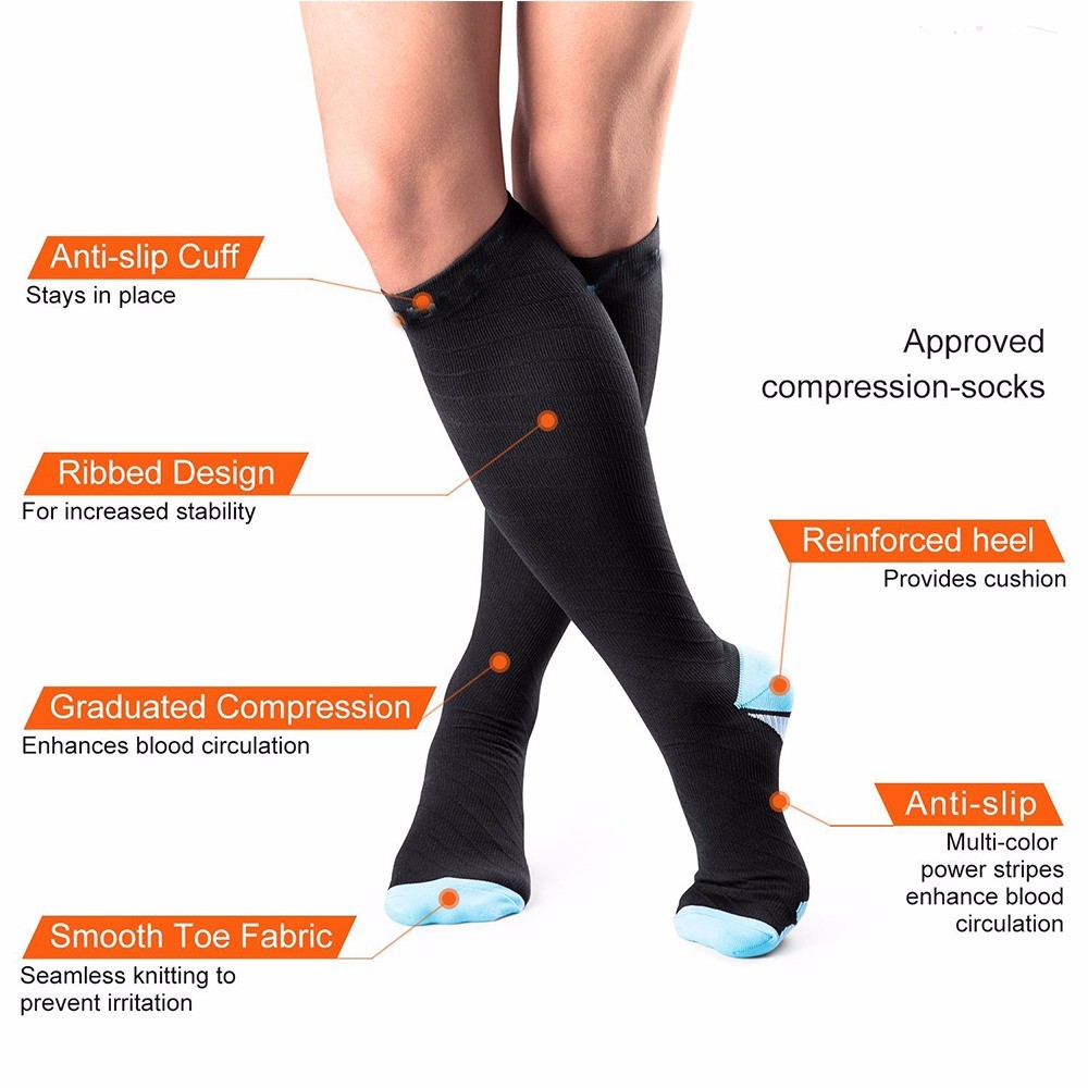 Compression Socks Leg Support Orthopedic Stockings Calf Ankle Foot Support Sport