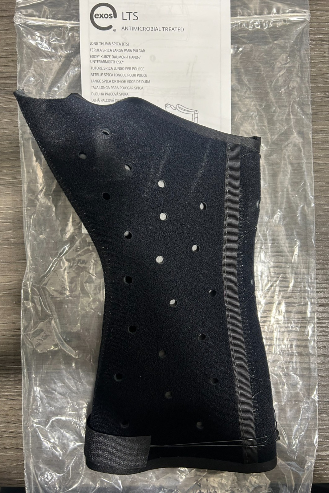 DJO Exos 230-71-1111 Long Thumb Spica, Black, Left Hand, X-Large, Brand New