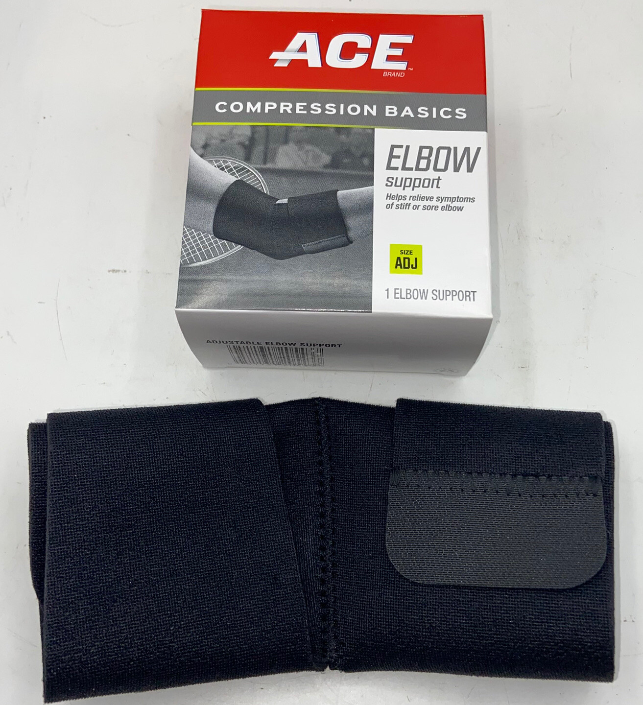 Ace Elbow Compression Basics Adjustable fit 6.5” – 13.5” Moderate Support