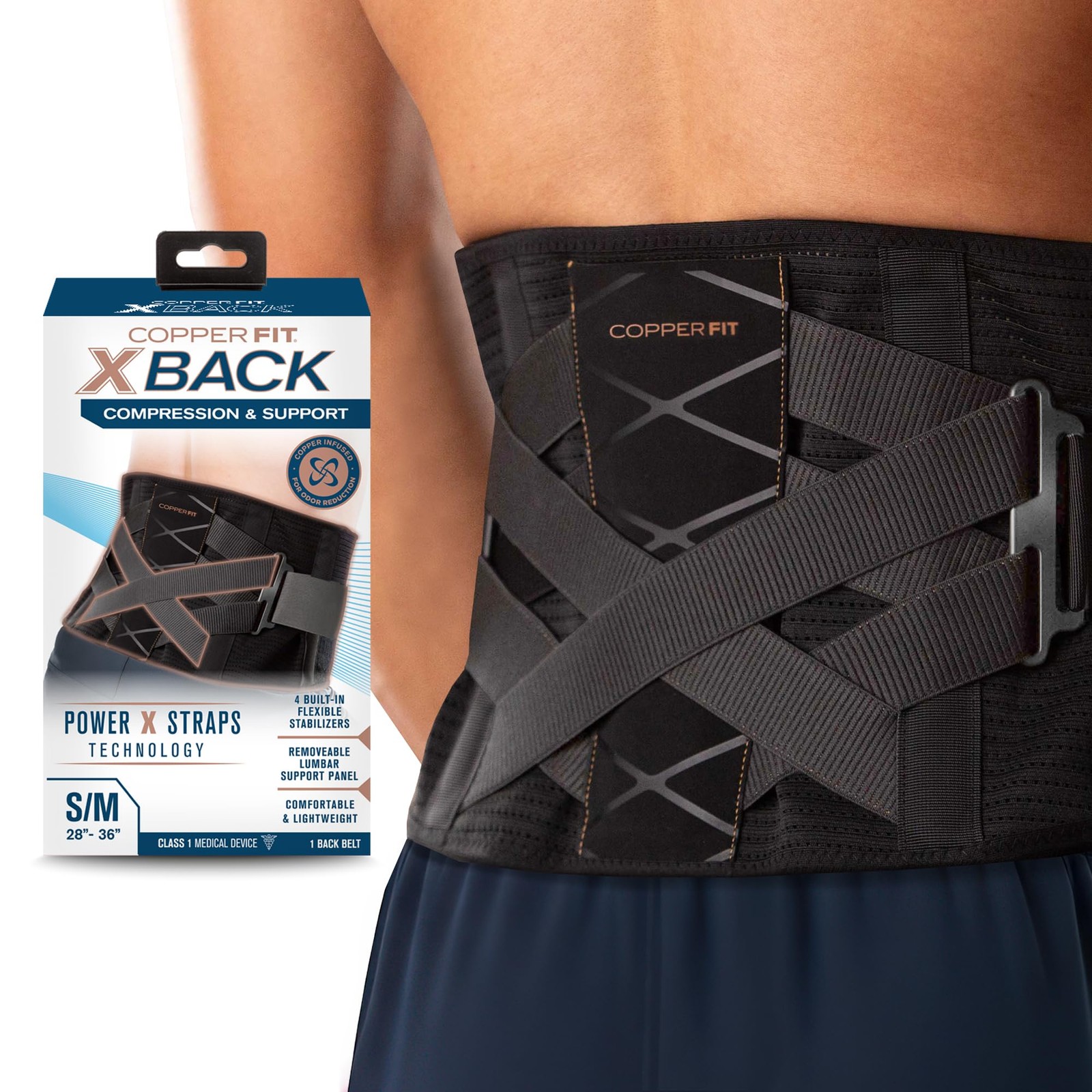 X-Back Brace for Lower Back Pain Lumbar Support Herniated Disc Adjustable