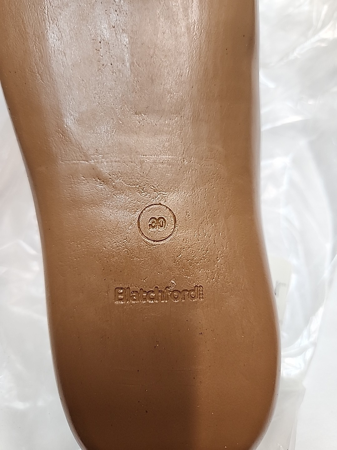 New Prosthetic Blatchford Sandal Toe Footshell Right, Size 30 Brown.