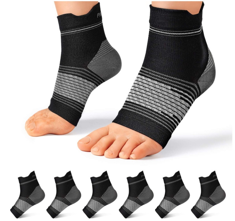 6 pairs Ankle Brace Compression Sleeve Support Socks Foot Fasciitis Pain Relief