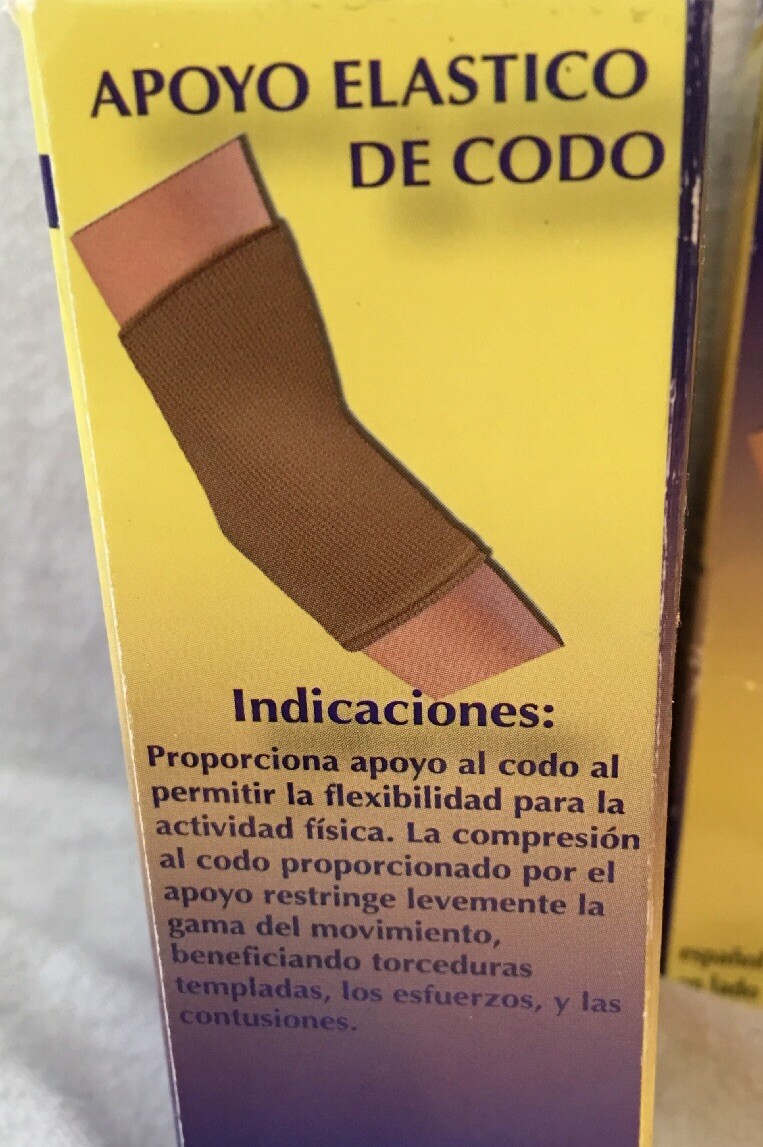 NIB Bell-Horn Elastic ELBOW Compression Support for Sprains, Strain size Small
