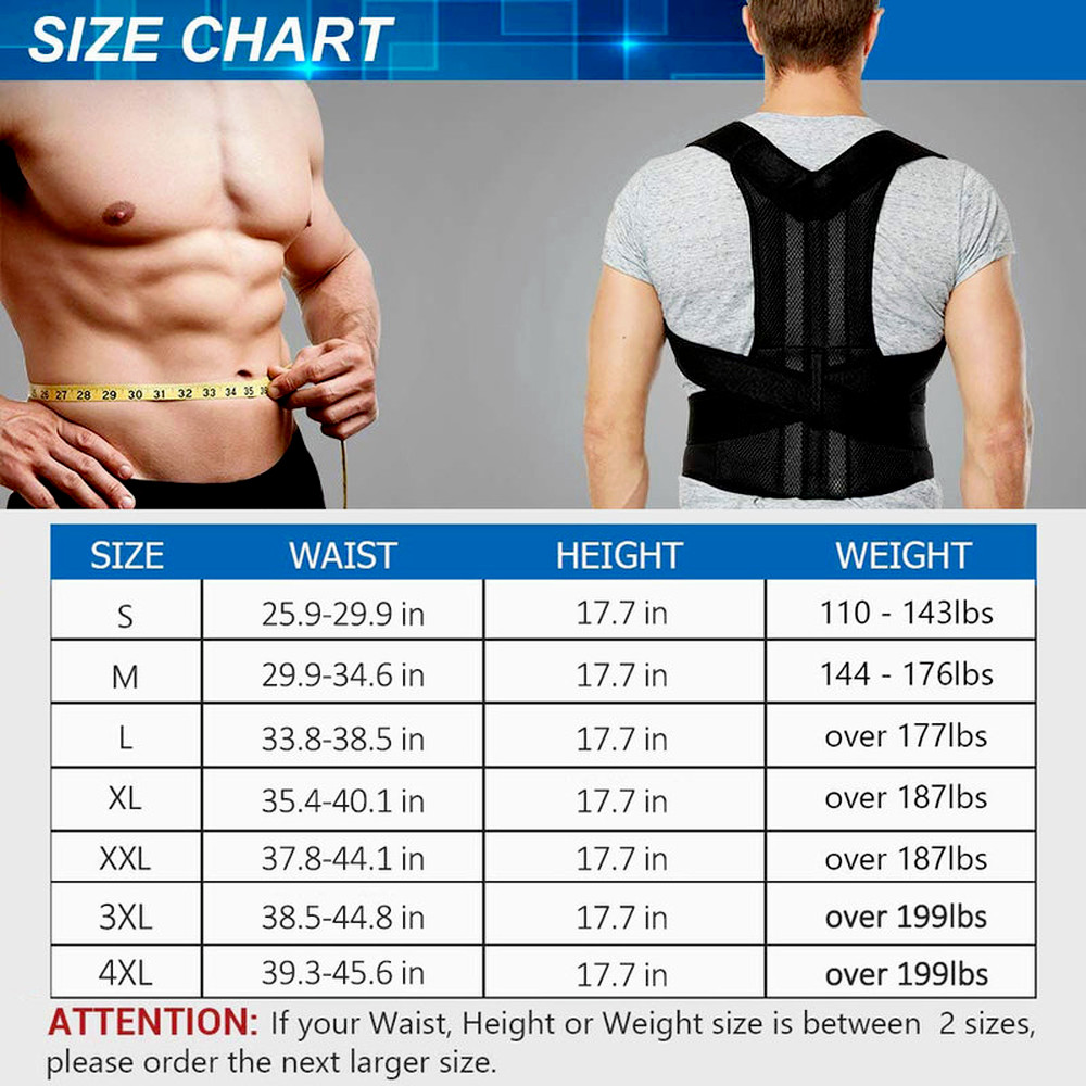 Orthopedic Posture Corset Back Support Brace Corrector Straightener Pain Relieve