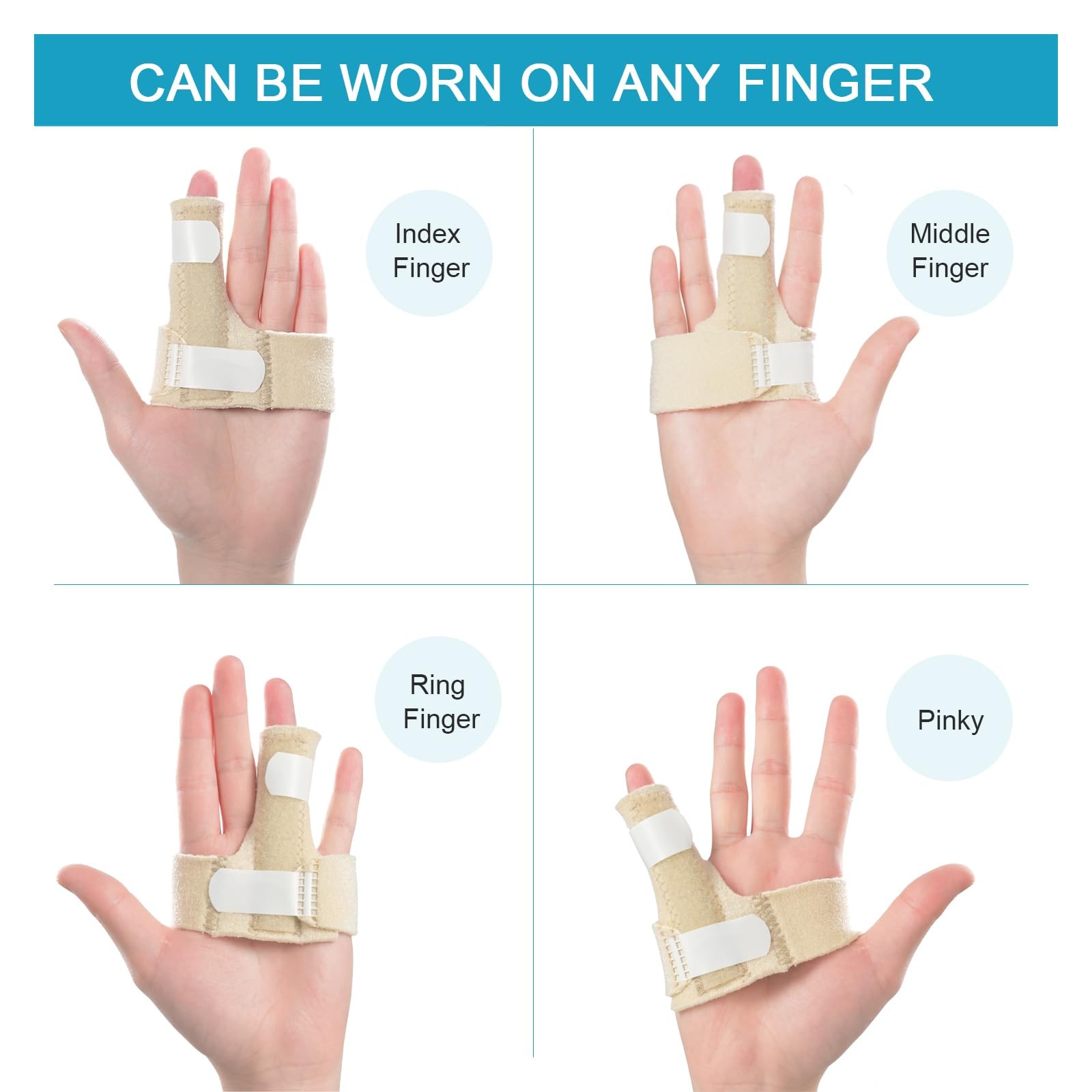 Sumifun Finger Brace, Trigger Splint for 1 Count (Pack of 1), Khaki
