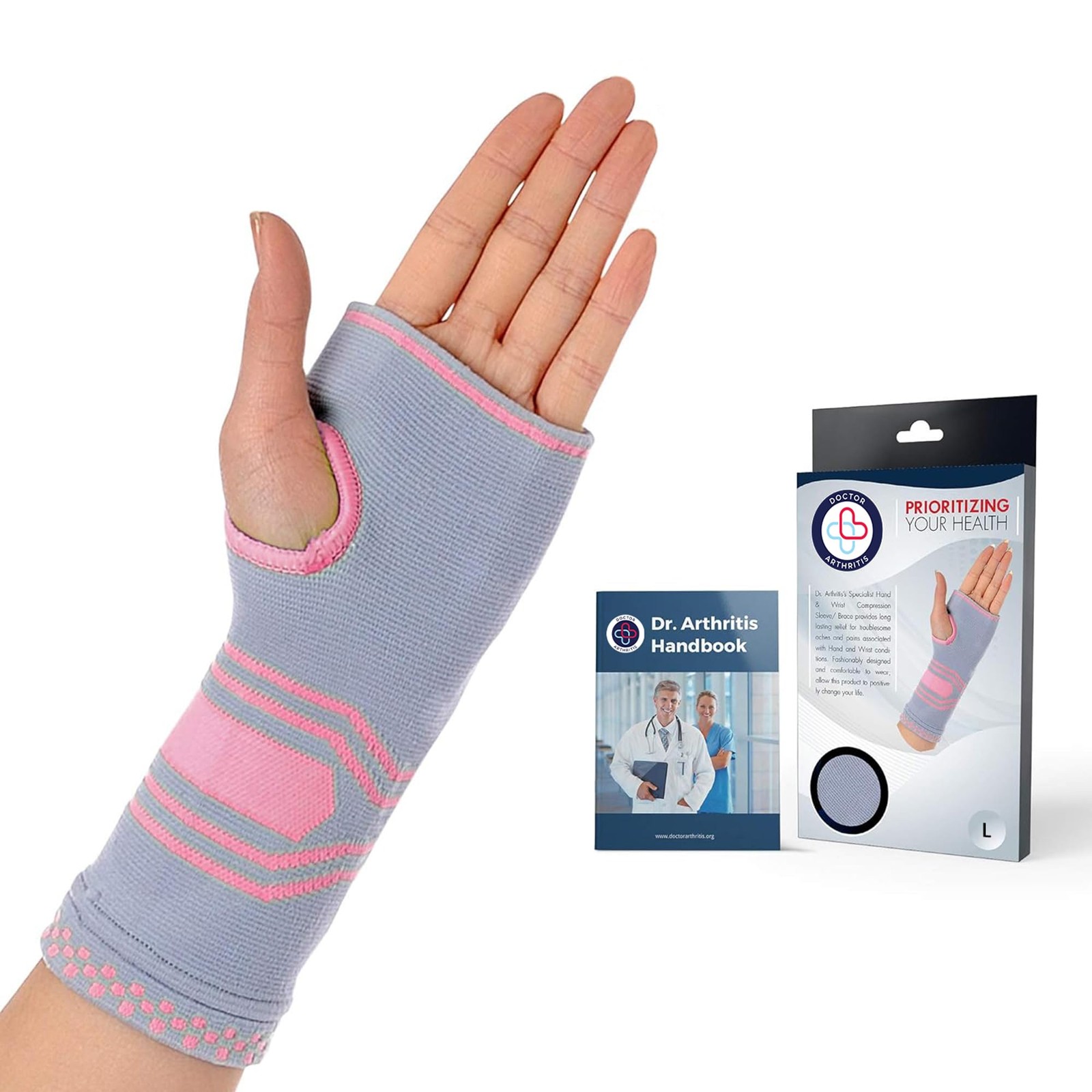 Doctor Developed Wrist & Hand Compression Sleeve Brace, Palm Protector with P…